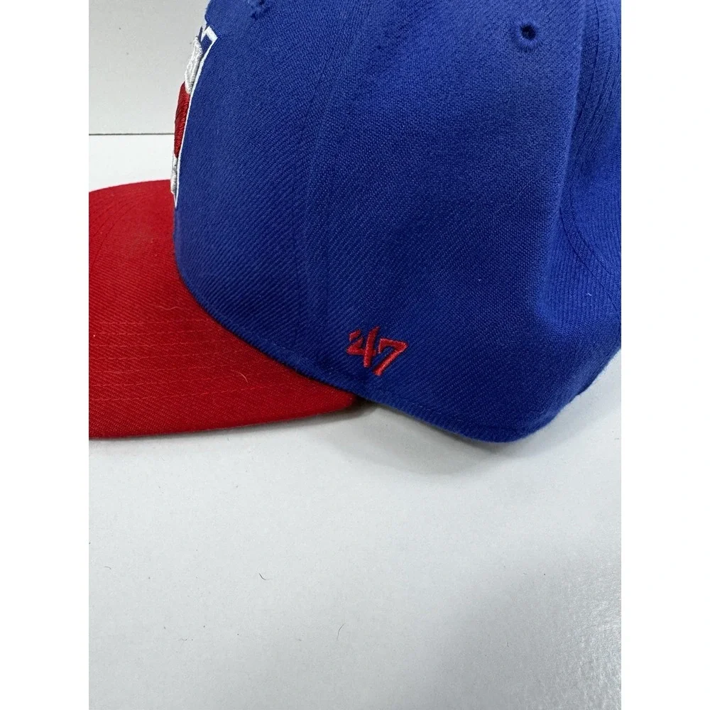 Men's '47 Blue New York Rangers Primary Captain Snapback Hat NHL NYR OSFM
